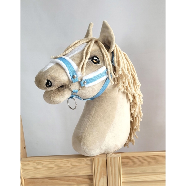 Cavezza per il tuo Cavallo Hobby Azzurro con Pelliccia Bianca