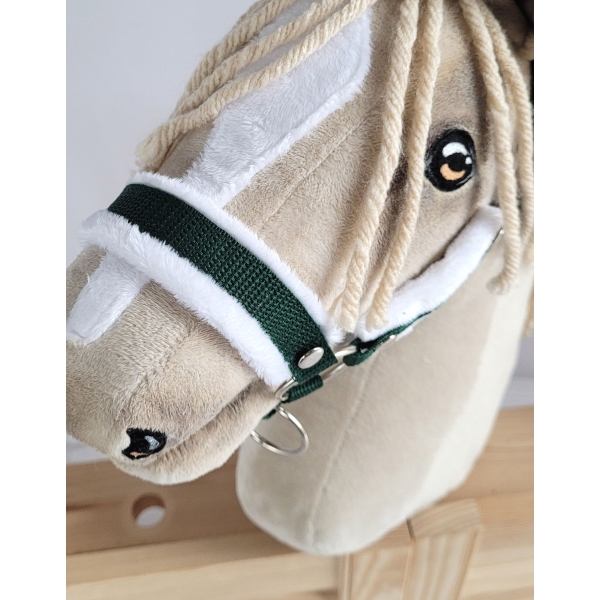 Cavezza per Il Tuo Cavallo Hobby Cachi con Pelliccia Bianca
