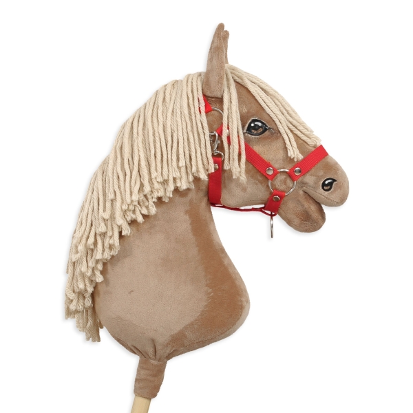 Cavezza Regolabile per Cavallo Bastone Rosso