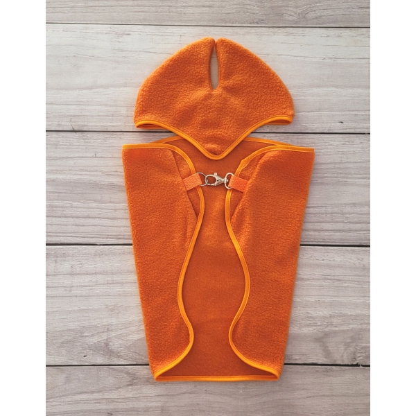 Coperta e Paraorecchie per Cavallo Bastone Arancio