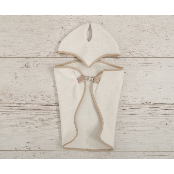 Coperta e Paraorecchie per Cavallo Bastone Creme
