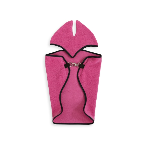 Coperta e Paraorecchie per Cavallo Bastone Rosa Scuro