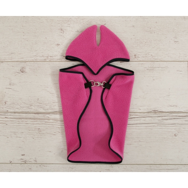 Coperta e Paraorecchie per Cavallo Bastone Rosa Scuro