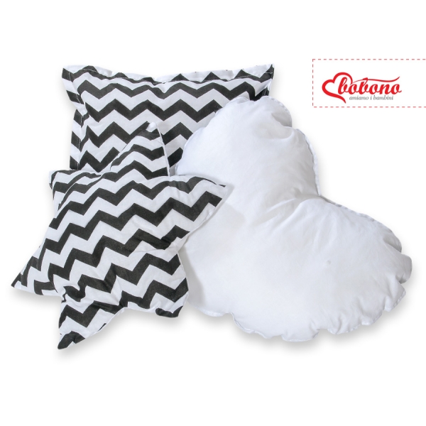 3 Guanciali Nero Chevron