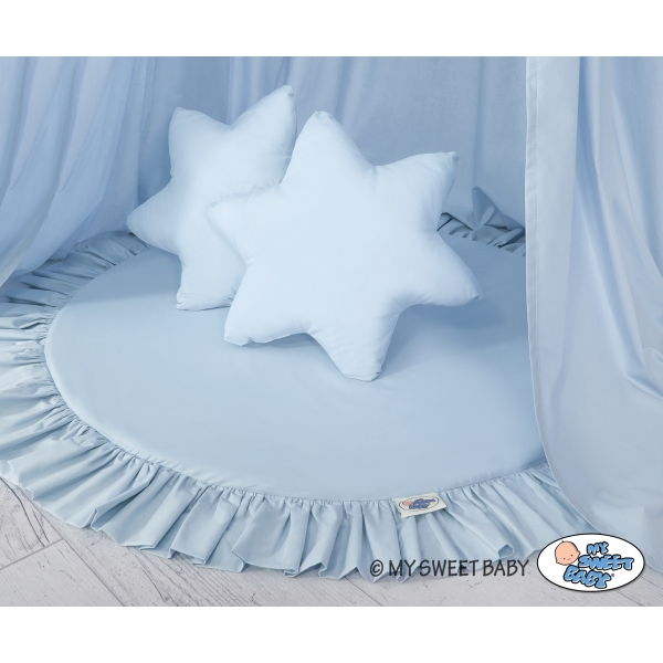 Baldacchino con Tappetino e Cuscini per Cameretta Dei Bambini Blu
