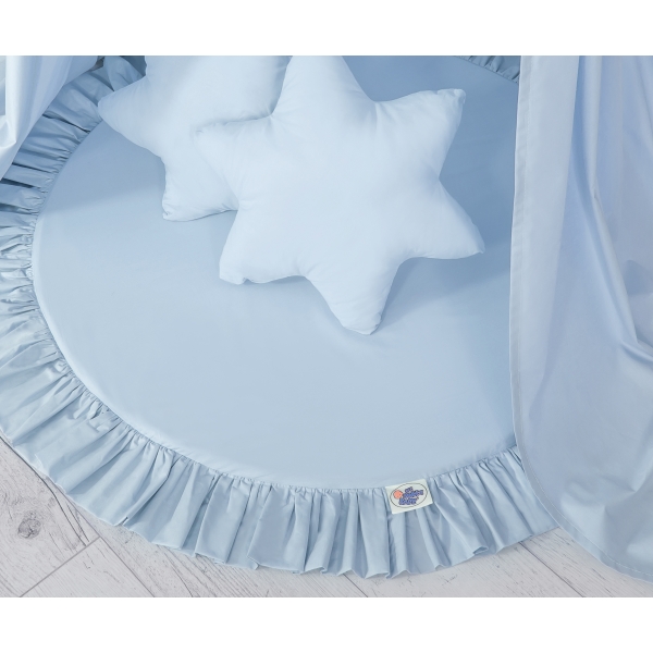 Baldacchino con Tappetino e Cuscini per Cameretta Dei Bambini Blu