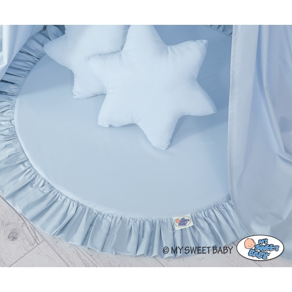 Baldacchino con Tappetino e Cuscini per Cameretta Dei Bambini Blu