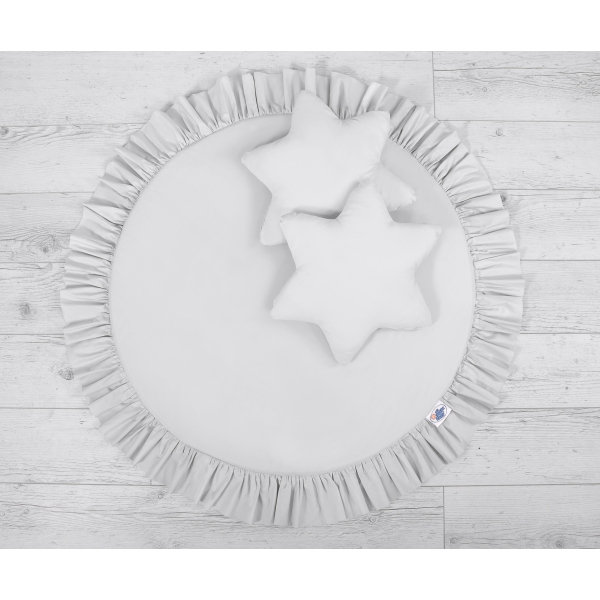 Baldacchino con Tappetino e Cuscini per Cameretta Dei Bambini Grigio