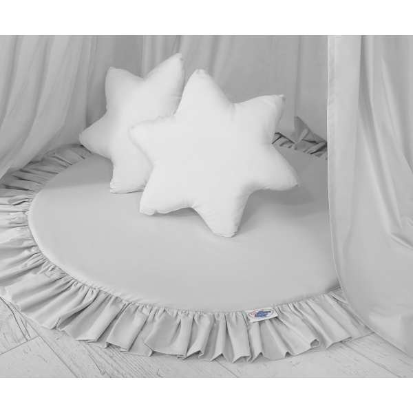Baldacchino con Tappetino e Cuscini per Cameretta Dei Bambini Grigio