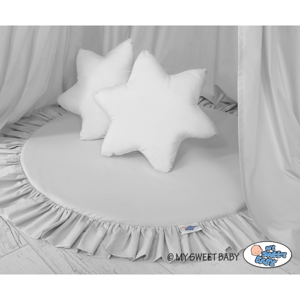 Baldacchino con Tappetino e Cuscini per Cameretta Dei Bambini Grigio