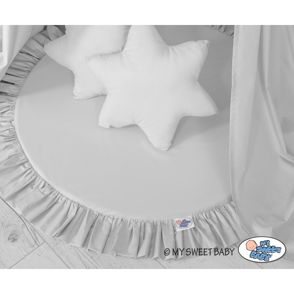 Baldacchino con Tappetino e Cuscini per Cameretta Dei Bambini Grigio