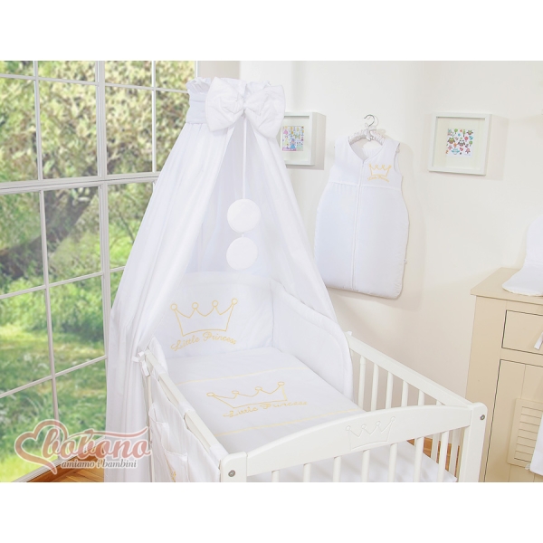 Baldacchino Lettino Cotone Bianca Little Prince/Princess