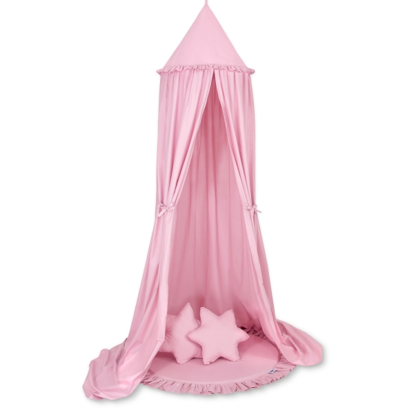 Baldacchino Lungo da Appenderenella con Tappetino e Cuscini Rosa