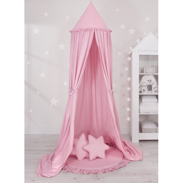 Baldacchino Lungo da Appenderenella con Tappetino e Cuscini Rosa