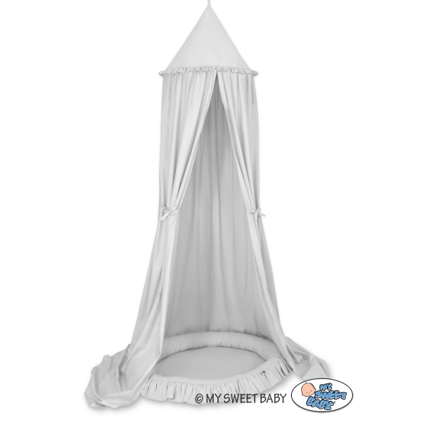 Baldacchino per Lettino e Culla con Nido Grigio