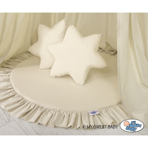Baldacchino per Lettino e Culla con Tappetino e 2 Cuscini Beige