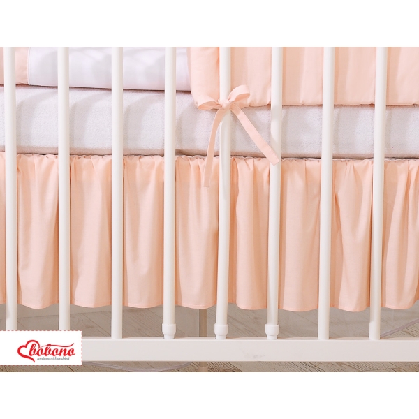 Balza Gonna per Lettino 60x120 Rosa Cipria Little Prince/Princess