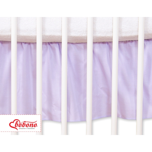 Balza Gonna per Lettino 70x140cm Lilla Cuori