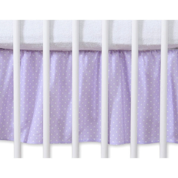 Balza per Lettino 70x140cm Lilla Pois Bianchi Cuori