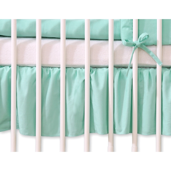 Balza per Lettino 70x140cm Menta Pois Bianchi Cuori