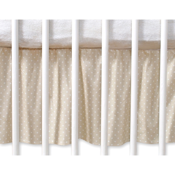 Balza per Lettino De Bambino 60x120cm Beige Pois Bianchi Cuori