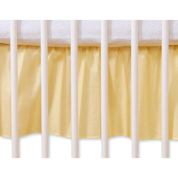 Balza per Lettino De Bambino 70x140cm Giallo a Strisce Cuori