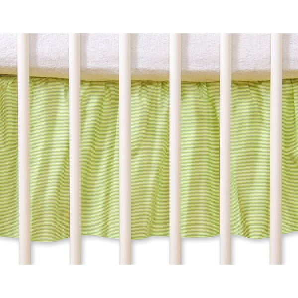 Balza per Lettino De Bambino 70x140cm Verde a Strisce Cuori