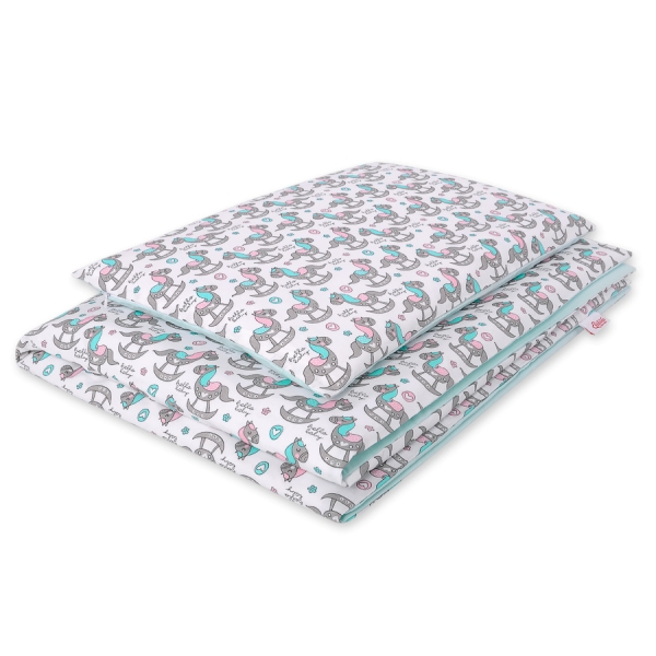 Biancheria Lettino 100x135cm Cavalli a Dondolo