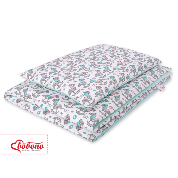 Biancheria Lettino 100x135cm Cavalli a Dondolo