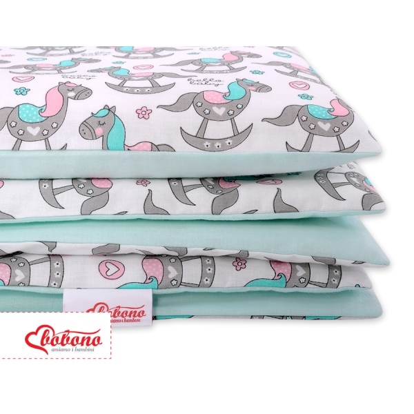 Biancheria Lettino 100x135cm Cavalli a Dondolo