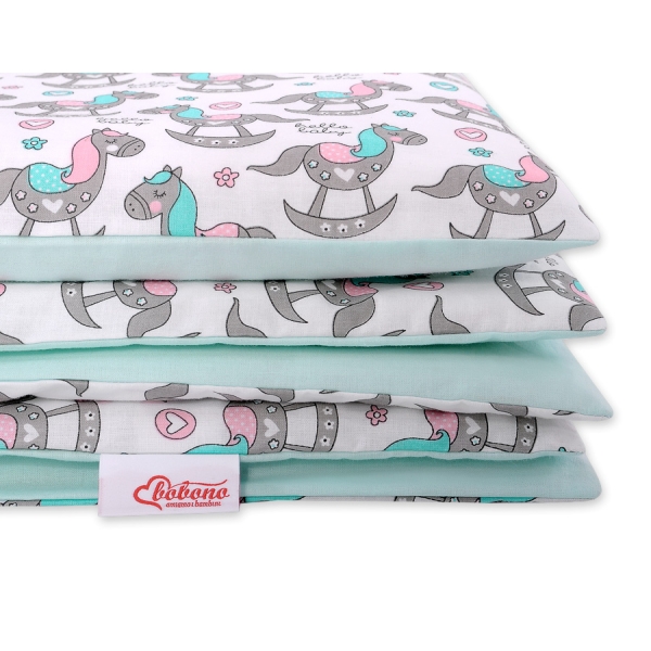 Biancheria Lettino 100x135cm Cavalli a Dondolo