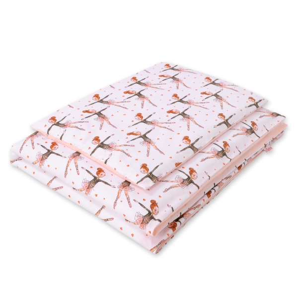 Biancheria Lettino 100x135cm Rosa Ballerine