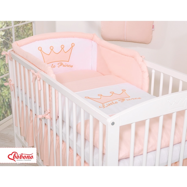 Biancheria Letto Neonato 2 parti Rosa Cipria Little Prince/Princess