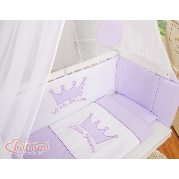 Biancheria per Culla Fianco Letto 6 parti Lilla Little Prince/Princess