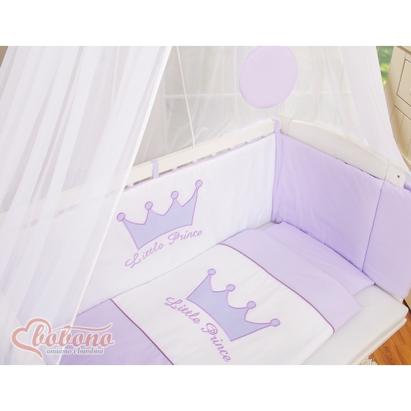 Biancheria per Culla Fianco Letto 6 parti Lilla Little Prince/Princess