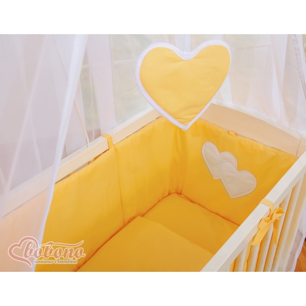 Biancheria per Lettino Neonati da Attaccare 6 parti Pesca Cuori