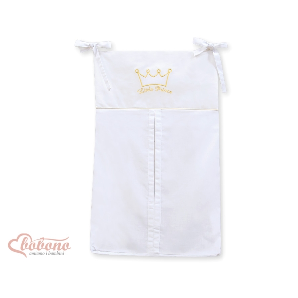 Borsa per Pannolini per Lettino Bambini Bianca Little Prince/Princess