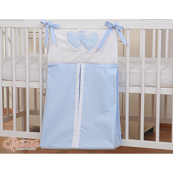 Borsa per Pannolini per Lettino Bambini Blu Cuori