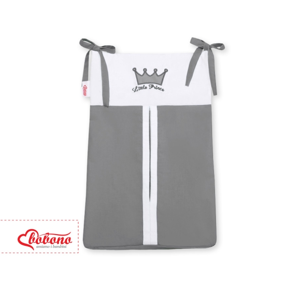 Borsa Portaoggetti Pannolini per Lettino Antracite Little Prince/Princess