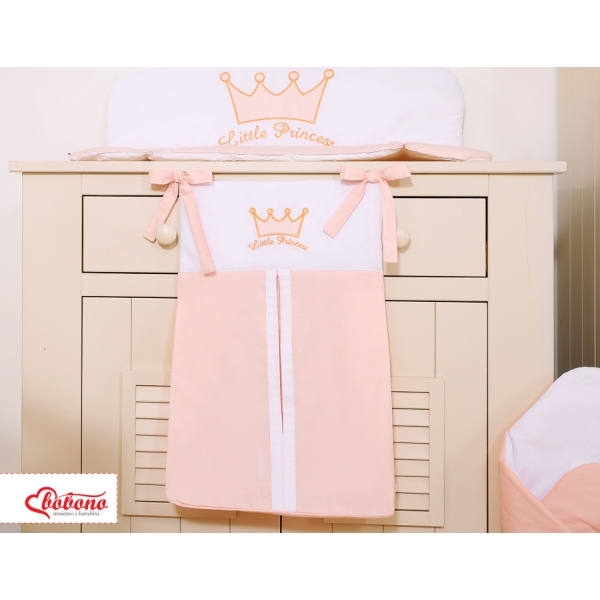 Borsa Portaoggetti Pannolini per Lettino Rosa Cipria Little Prince/Princess