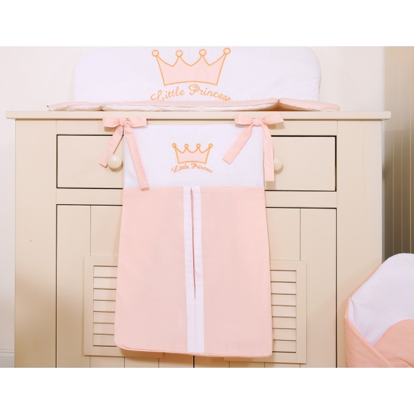 Borsa Portaoggetti Pannolini per Lettino Rosa Cipria Little Prince/Princess