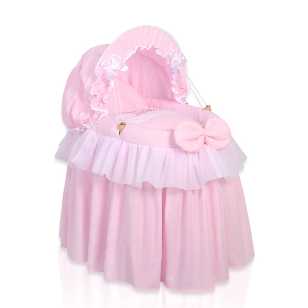 Culla vimini per bambole Little Princess Rosa