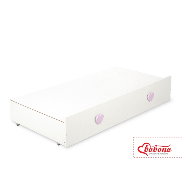 Cassetto con Coperchio per Lettino 120x60cm Maxi Cuori