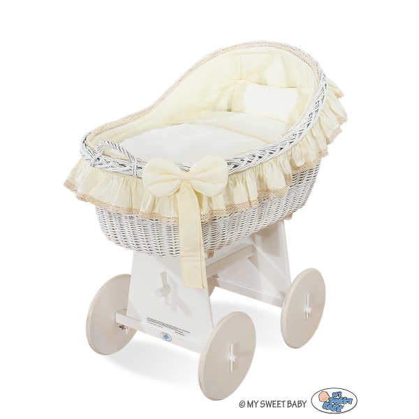 Cesta con Cappottina di Vimini Creme Carine