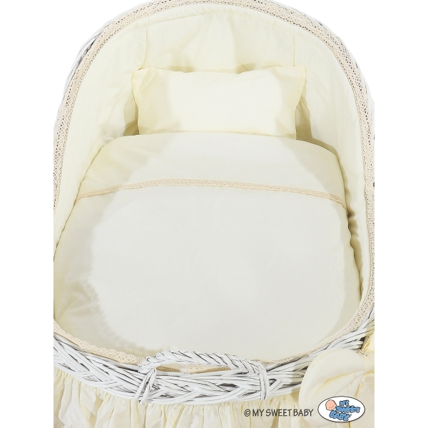 Cesta con Cappottina di Vimini Creme Carine
