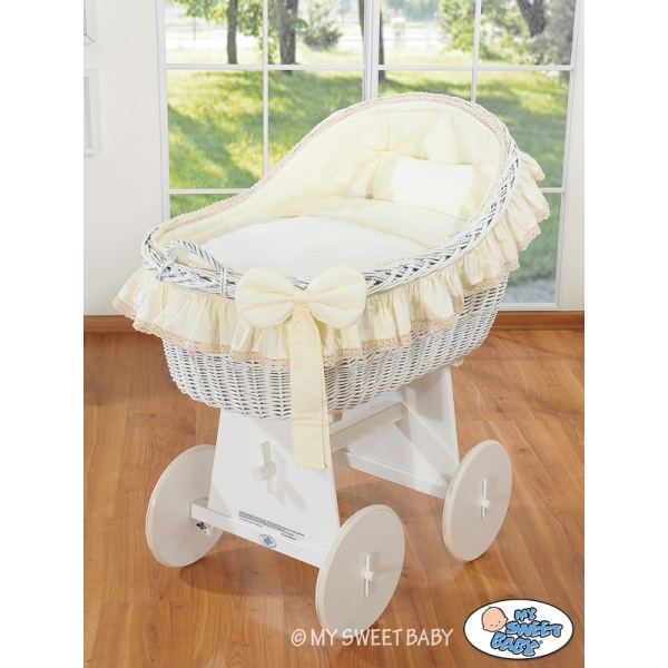 Cesta con Cappottina di Vimini Creme Carine