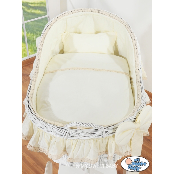 Cesta con Cappottina di Vimini Creme Carine