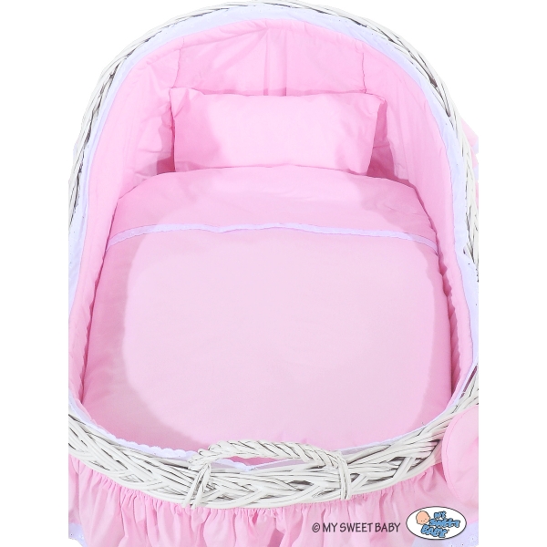 Cesta con Cappottina di Vimini Rosa Carine per Ragazze