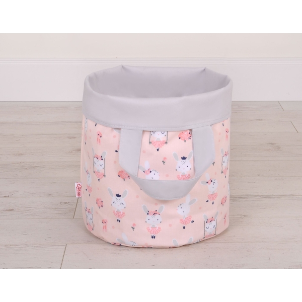 Cestino per i Giochi Doppia Faccia L Rosa Grigio Ballerine