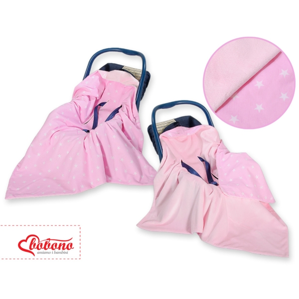 Coperta a Doppia Faccia per Seggiolino Auto Rosa